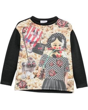 The Artistylist Graphic-Print Textured-Finish Sweatshirt - White