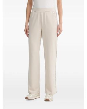 Guess Logo-Tape Track Pants - Natural