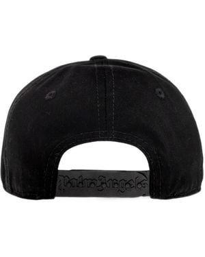 Palm Angels Studded Logo-Patch Baseball Cap - Black