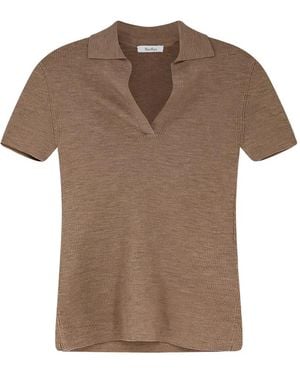 Max Mara Top Albero De Canalé - Marrón