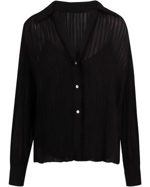 Vince Pleated Cardigan - Black