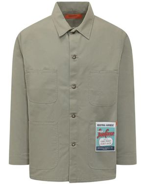 Universal Overall Hemdjacke mit Patch-Detail - Grau