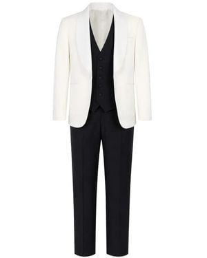 Franzese Collection Billioner Three-Piece Suit - White