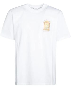 CASABLANCA Hermons Mirage-Print T-Shirt - White