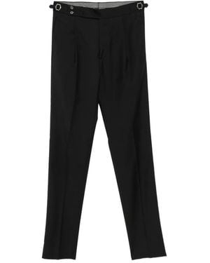 Tagliatore Buckle-Detail Trousers - Black