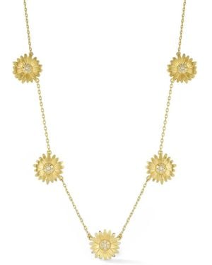 Tanya Farah Daisy Station Necklace - Metallic