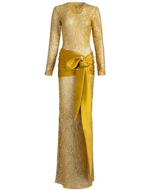 Silvia Tcherassi Lia Bow-Detail Dress - Metallic