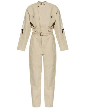 Isabel Marant Nessime Jumpsuit With Belt - Natural