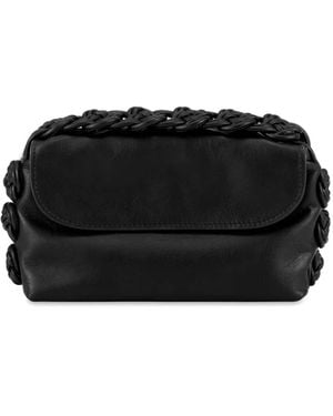 Shanghai Tang Rose Knot Clutch Bag - Black