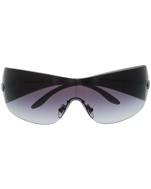 Versace Sonnenbrille Im Oversized-Look - Schwarz