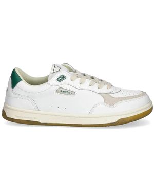 Stepney Workers Club Leather Paneled Sneakers - White
