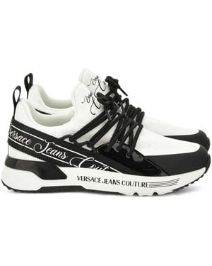 Versace Jeans Couture Lace-Up Logo Sneakers - Black