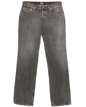 Aries Tyrone Distressed Low-Rise Jeans - Grey