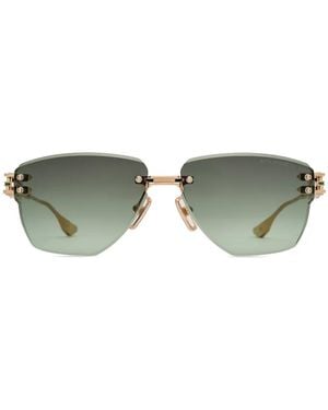 Dita Eyewear Rimless Geometric-Frame Sunglasses - Green