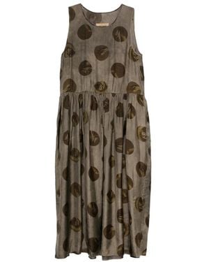 Uma Wang Crew-Neck Midi Dress - Natural