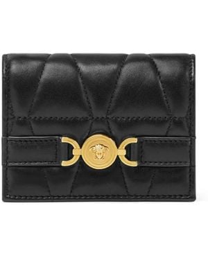 Versace Medusa '95 Quilted Bi-Fold Wallet - Black