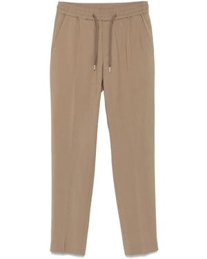 Sandro Elasticated Straight-Leg Trousers - Natural