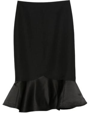 Fendi Ruffled Midi Skirt - Black