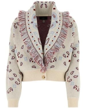 Alanui Bandana Cashmere Cardi Bomber - Natur