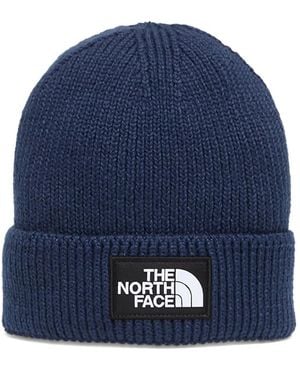 The North Face Logo-Patch Cuffed Beanie - Blue