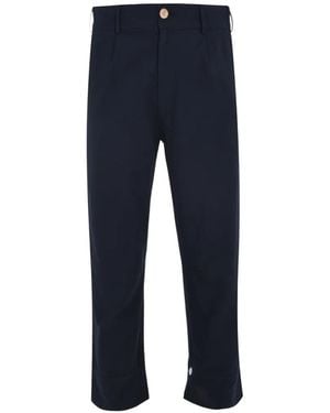 Marané Pantaloni El Tony Con Pieghe - Blu