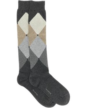Ballantyne Diamond-Patterned Stocking - Grey