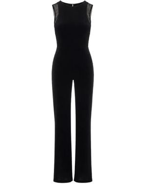 Patrizia Pepe Mono Largo Con Paneles Transparentes - Negro