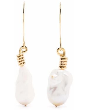 Colville Pearl Light Bulb Earrings - White