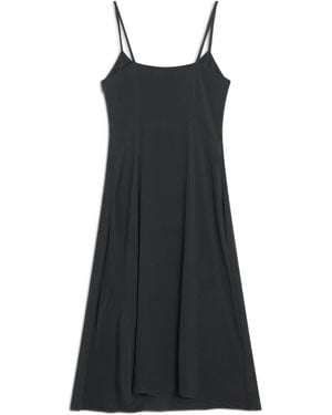 Maison Kitsuné Spaghetti-Strap Midi Dress - Black