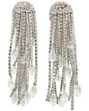 Carolina Herrera Teardrop Tassel Earrings - White