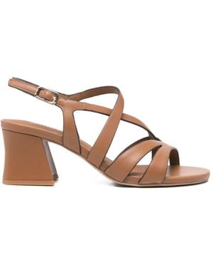 Bruno Premi Strappy Leather Sandals - Brown
