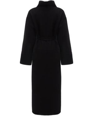 ANNAFOXY Noir Classique Belted Coat - Black