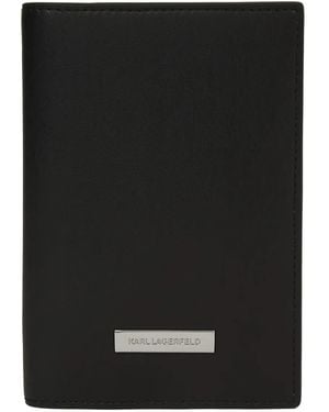 Karl Lagerfeld Funda para pasaporte Ikon - Negro