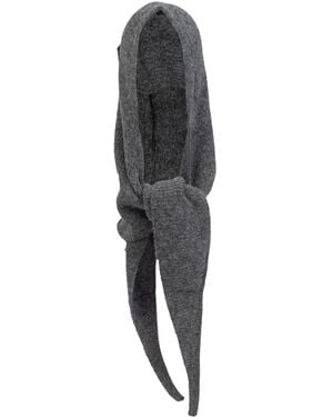 Ganni Scarf Knitted Balaclava - Grey