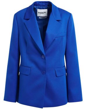 Essentiel Antwerp Button Flap-Pocket Blazer - Blue