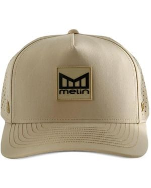 Melin Odysea Stacked Hydro Logo-Patch Perforated Cap - Natural