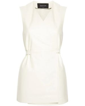 Fabiana Filippi Wrap-Design Leather Vest - White