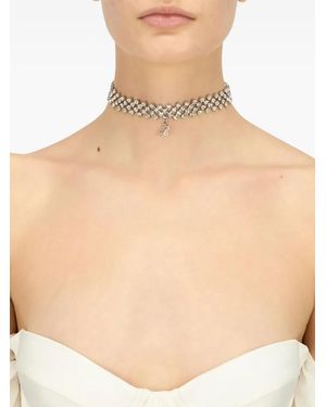 Blumarine Choker Mit Kristallverzierung - Natur