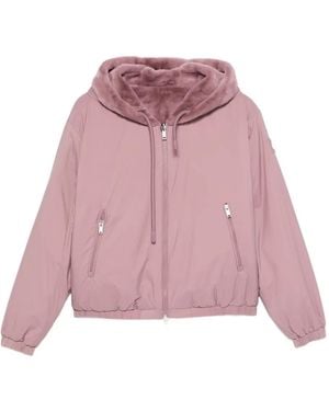 Moose Knuckles Hooded Welt-Pockets Jacket - Pink