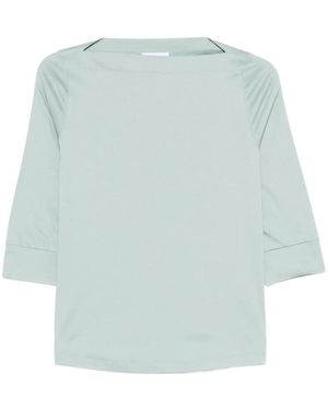 AROVESCIO Boat-Neck T-Shirt - Blue