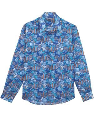 Vilebrequin Camicia Ramie - Blu