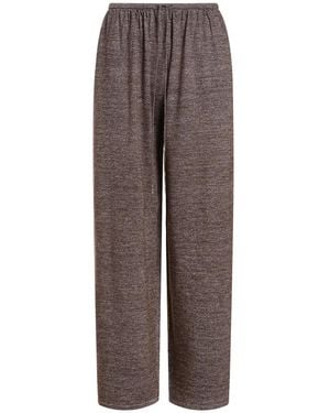 12 STOREEZ Drawstring Track Trousers - Brown