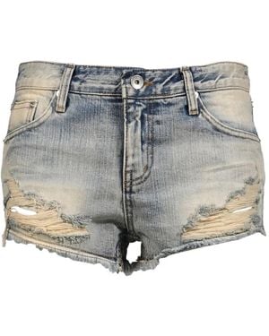 BOHEMSEO Distressed Denim Shorts - Grey