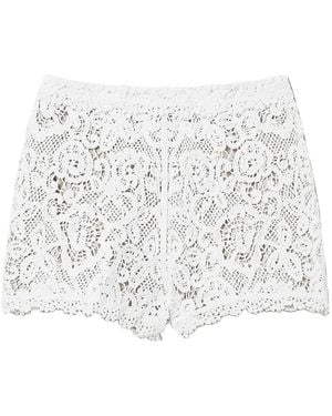 Twinset Knitted Mini Shorts - White
