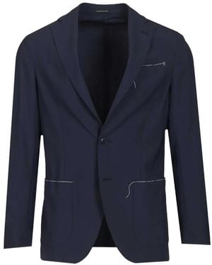 Al Duca d'Aosta Wool Single-Breasted Blazer - Blue