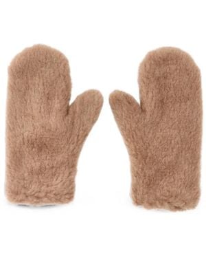 Max Mara Teddy Mittens - White