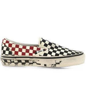 Vans 98 A.O.D. Checkerboard Slip-On Sneakers - White