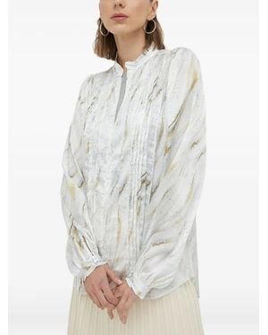 Bruuns Bazaar Pleated Blouse - Gray