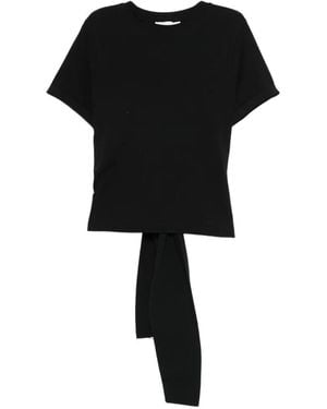 Ba&sh Cut-out Tie-back T-shirt - Black