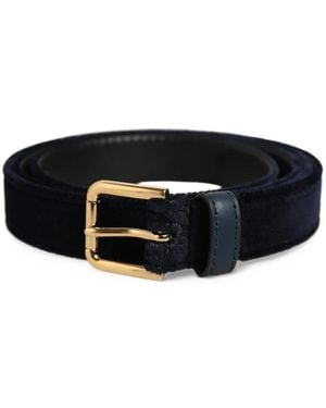 Dolce & Gabbana Velvet Buckle Belt - Black